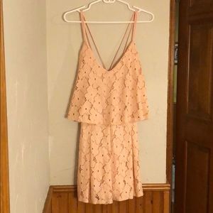 Blush Open Back Romper